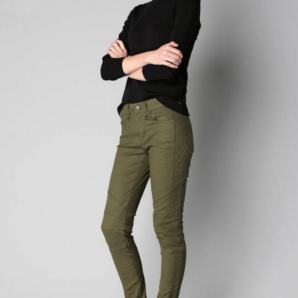 olive moto pants
